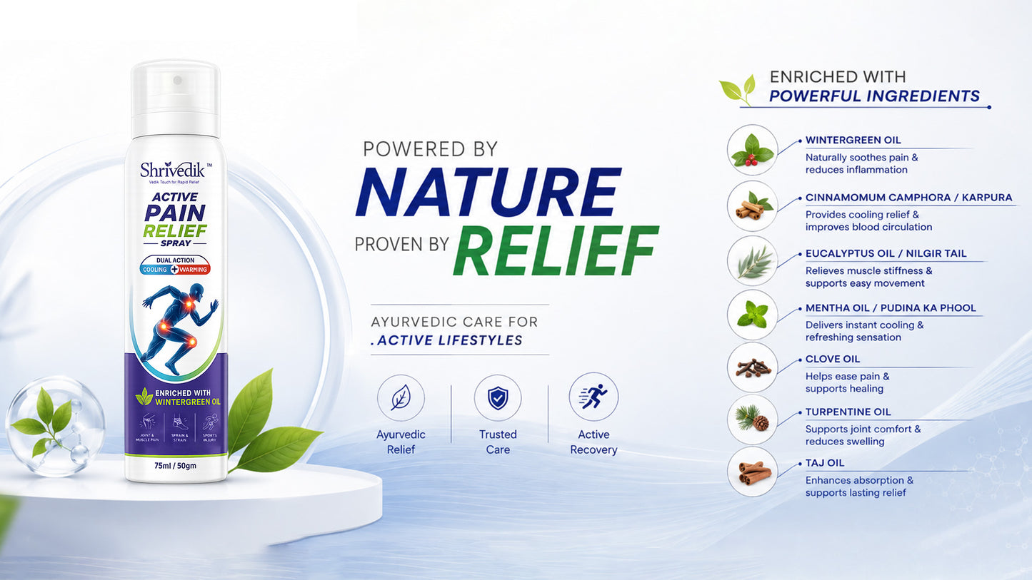 Shrivedik active pain relief spray